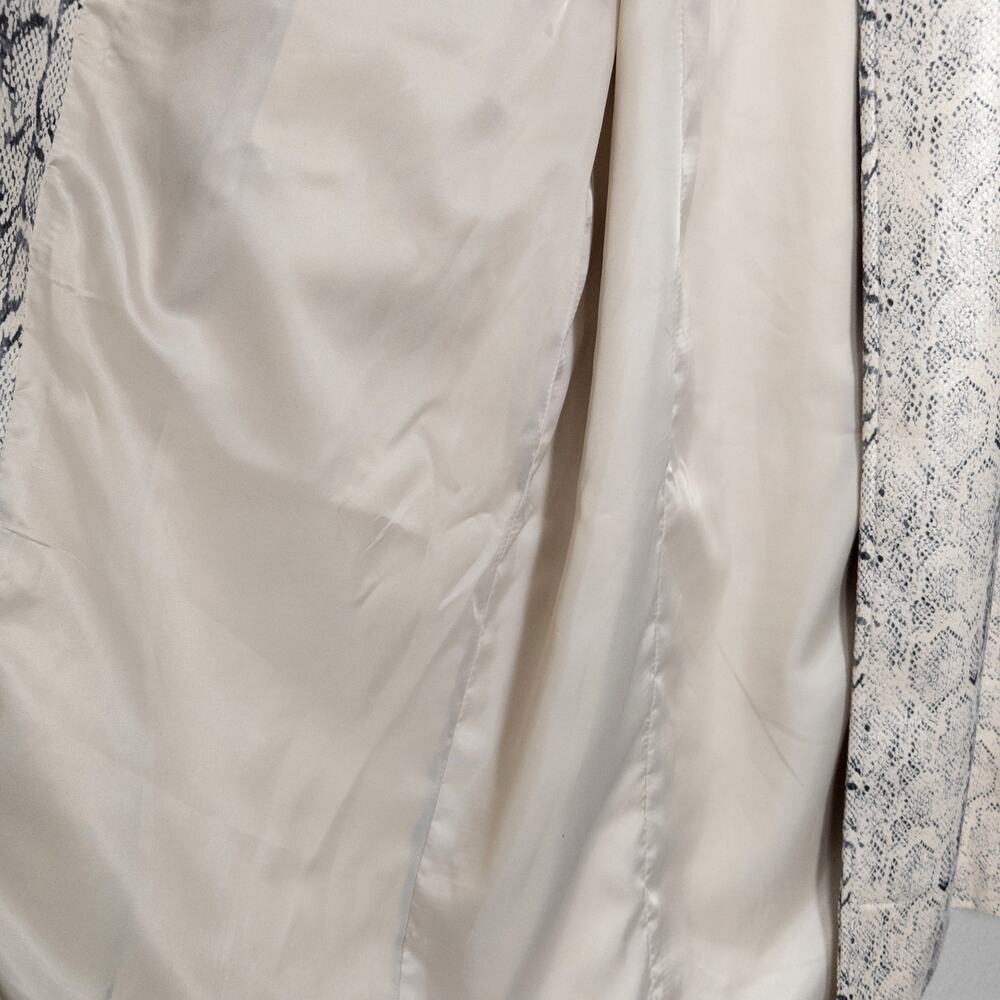 Anthropologie Avec Les Filles Size L White Animal Print Trench Coat - Picture 9 of 12